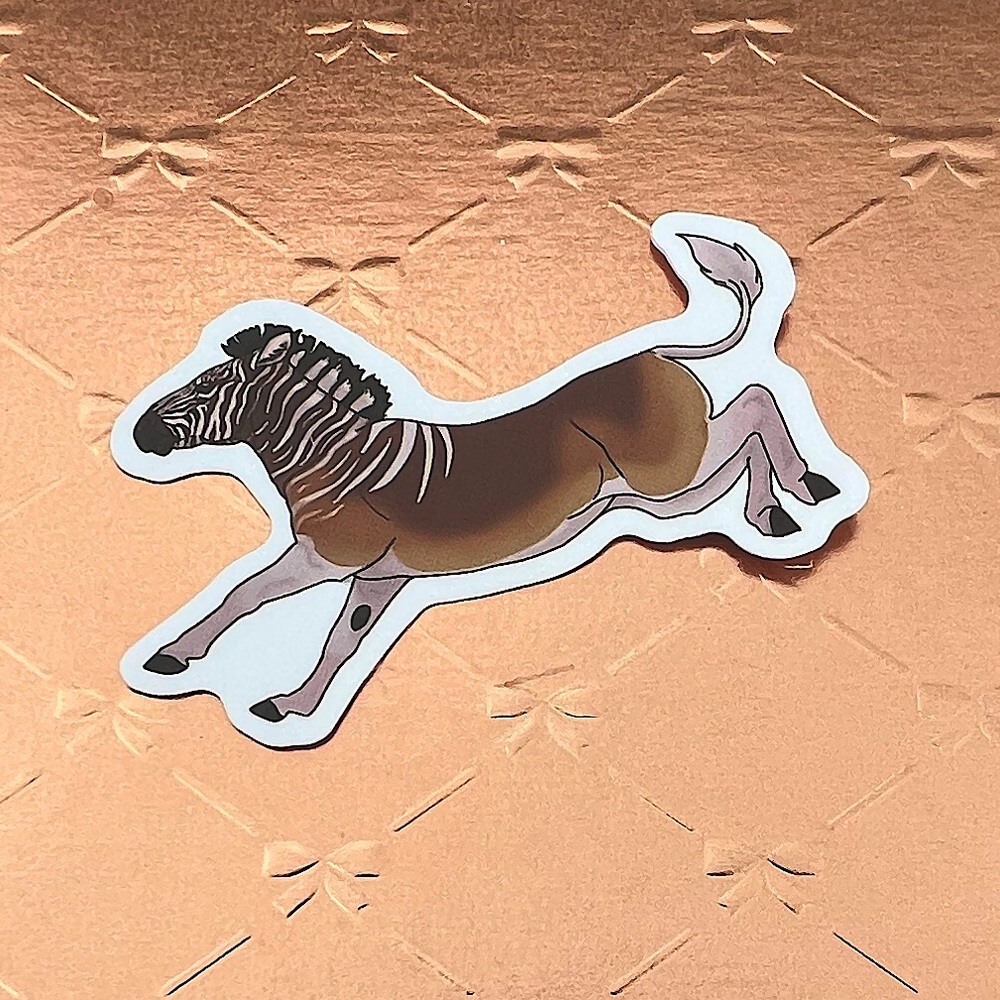 Zorse Zebra Horse Cowboy CowGirl Single Decor Sticker